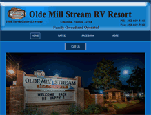 Tablet Screenshot of oldemillstreamrvresort.com
